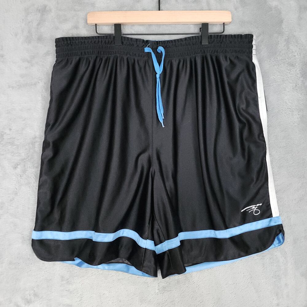 Vintage Y2K Shaq Reversible Basketball Shorts Black Light Blue Dunkman Men XL